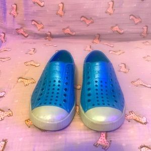 Shiny native shoes size 9